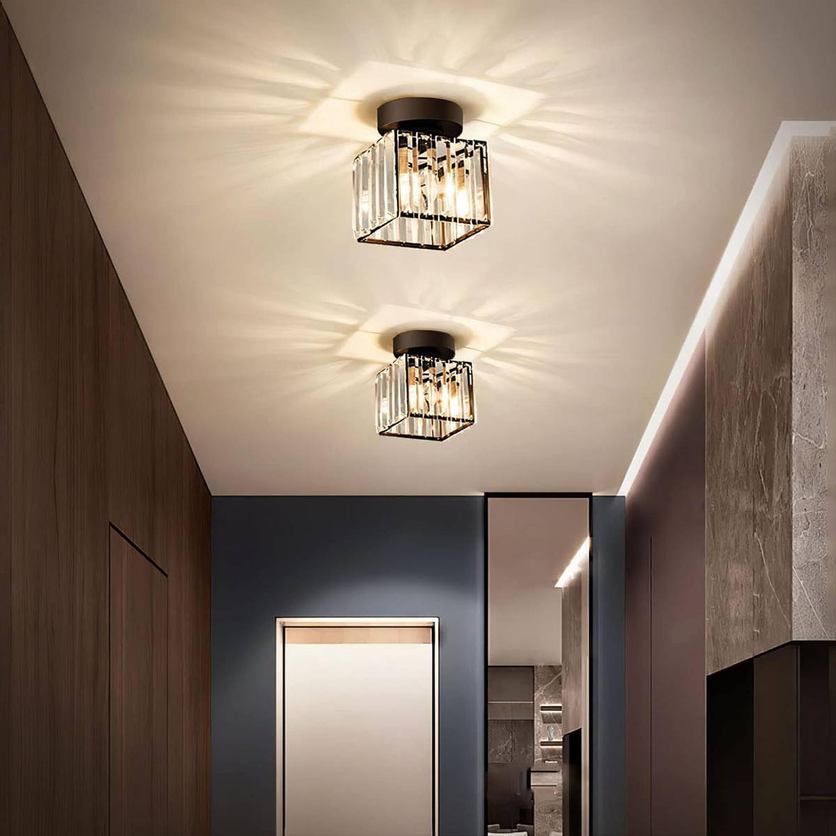 Casa Lumière Plafondlamp - Chique Glasverlichting voor Hal en Woonruimte