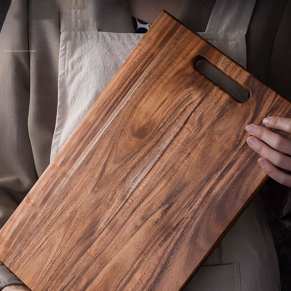 ECOSLICE - Sustainable Acacia Wood Cutting Board for Stylish and Safe Kitchen Work