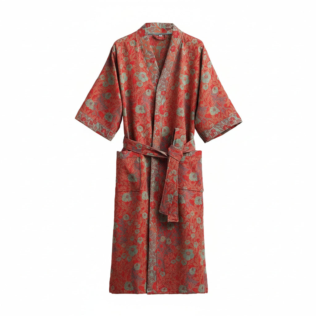 LEAFKIMONO – Reversible Kimono Bathrobe made of Cotton for Natural Comfort