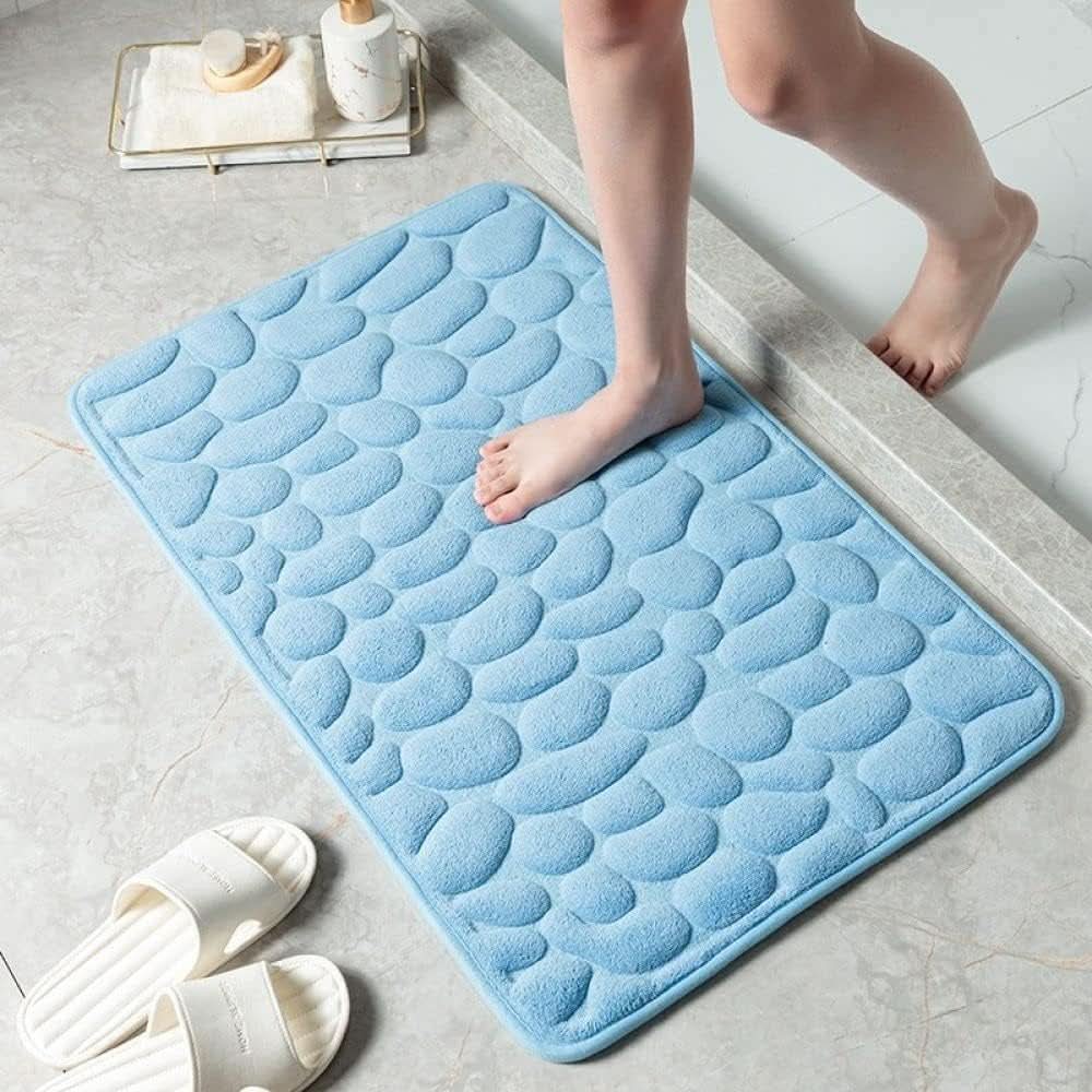 CLOUDSTEP MAT - Ultra-soft bath mat with fast water absorption and non-slip backing for dry and safe floors