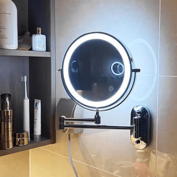 MAGNIFILUX – LED Magnifying Mirror with Adjustable Lighting and Rechargeable Battery