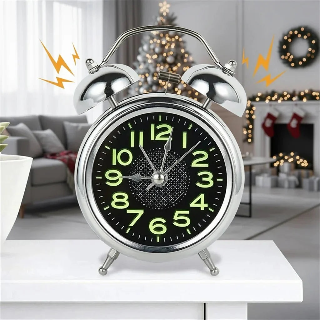 LOUDLUX – Extra loud retro double bell alarm clock for heavy sleepers