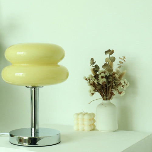 LumaGlow™ moderne glazen tafellamp van 18 × 28 cm