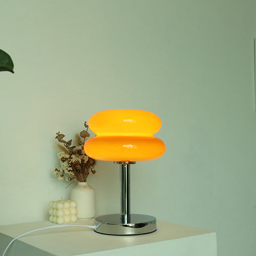 LumaGlow™ moderne glazen tafellamp van 18 × 28 cm