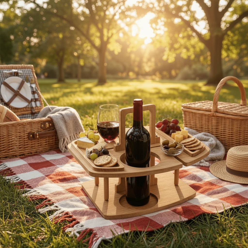 VINETABLE – Picnic Table – Elegant Wine Moments with Wood Design
