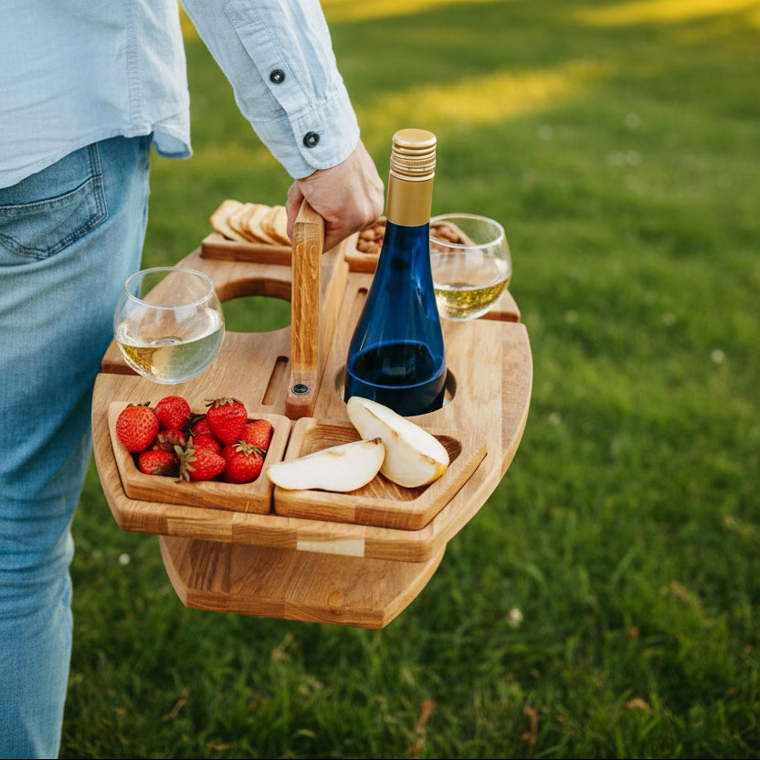 VINETABLE – Picnic Table – Elegant Wine Moments with Wood Design