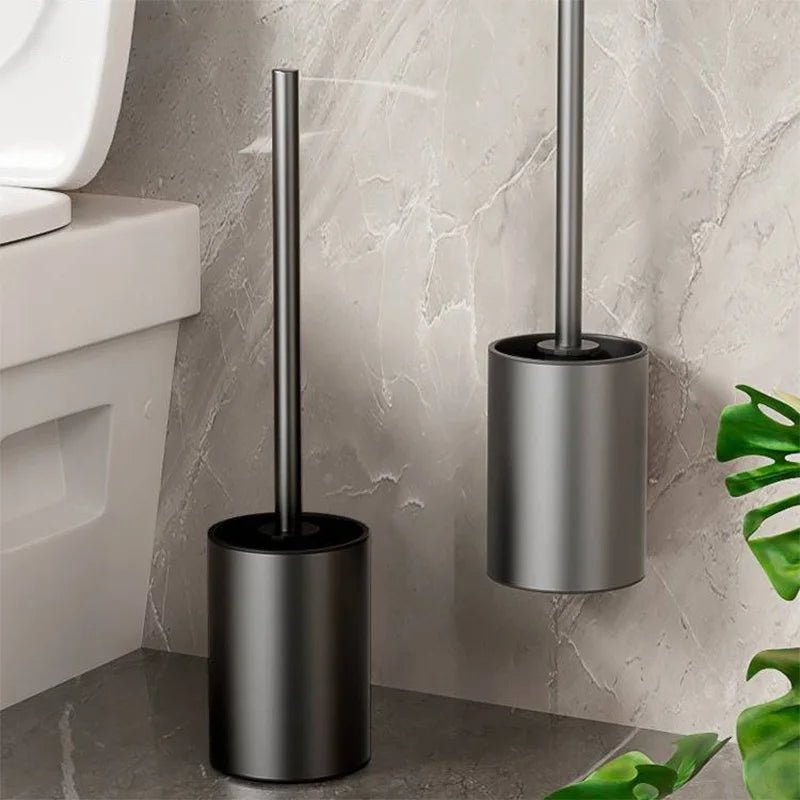 SPACELOO – Space-saving aluminum toilet brush set for modern bathrooms