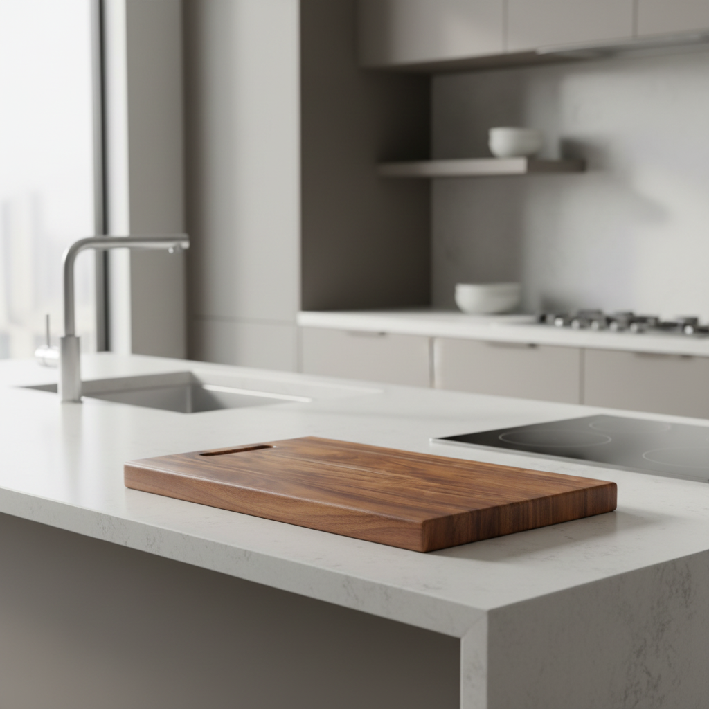 ECOSLICE - Sustainable Acacia Wood Cutting Board for Stylish and Safe Kitchen Work