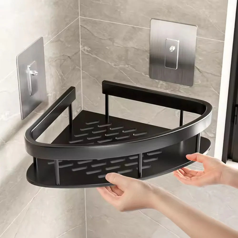 Aluma Curve Shower Caddy – No-Drill Aluminum Shelf