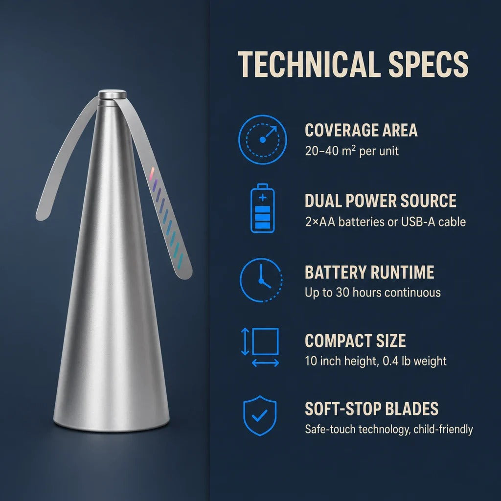 Fly Repellent Fan | Battery Operated, 3 Colours
