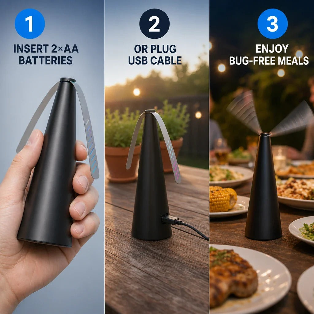 Fly Repellent Fan | Battery Operated, 3 Colours