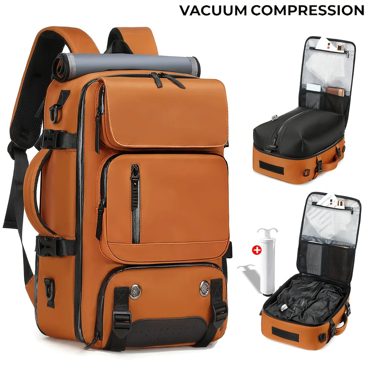 Vacuum Compression Backpack with Laptop Compartment