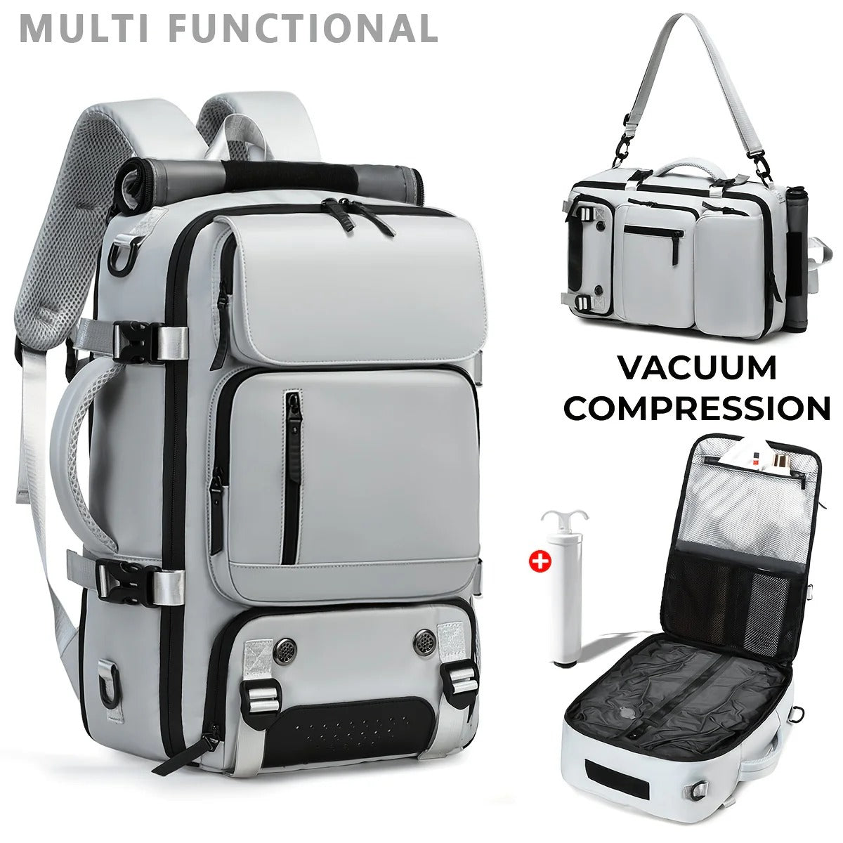 Vacuum Compression Backpack with Laptop Compartment