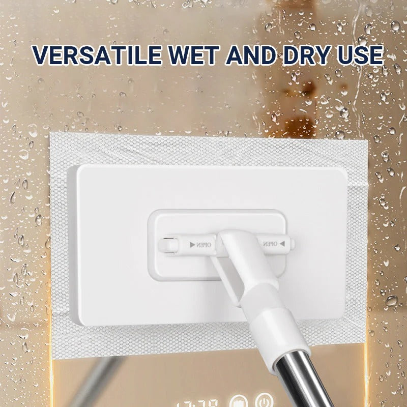 Clip-Attachment Dust Mop with 4 Cloths