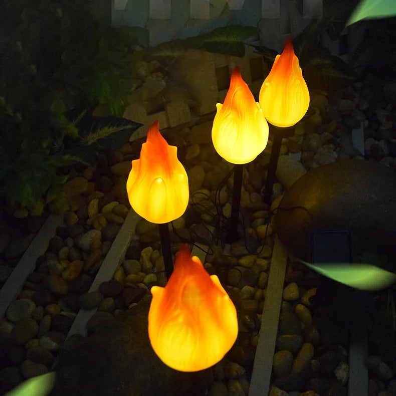 Solar LED Garden Stake Yellow and Red
