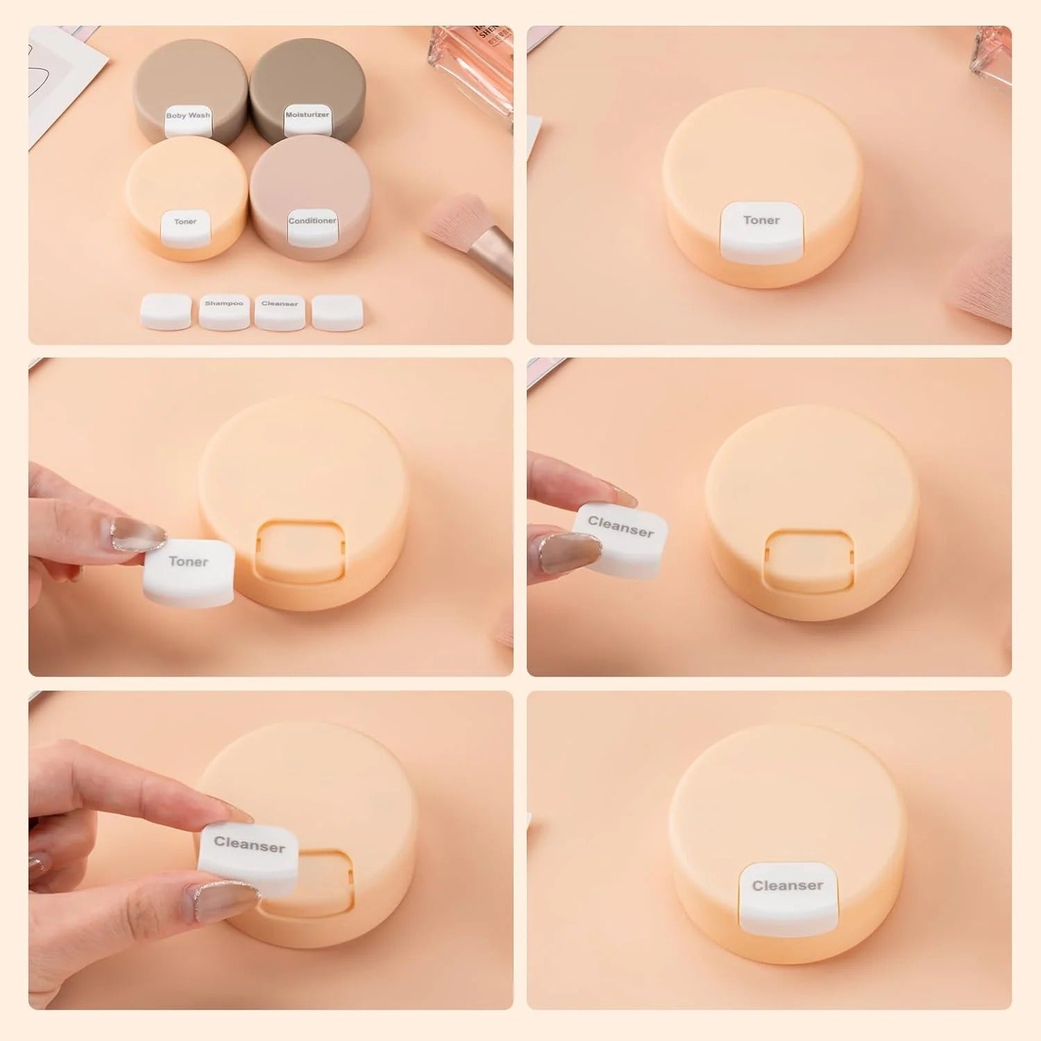 Magnetic Travel Cosmetic Containers