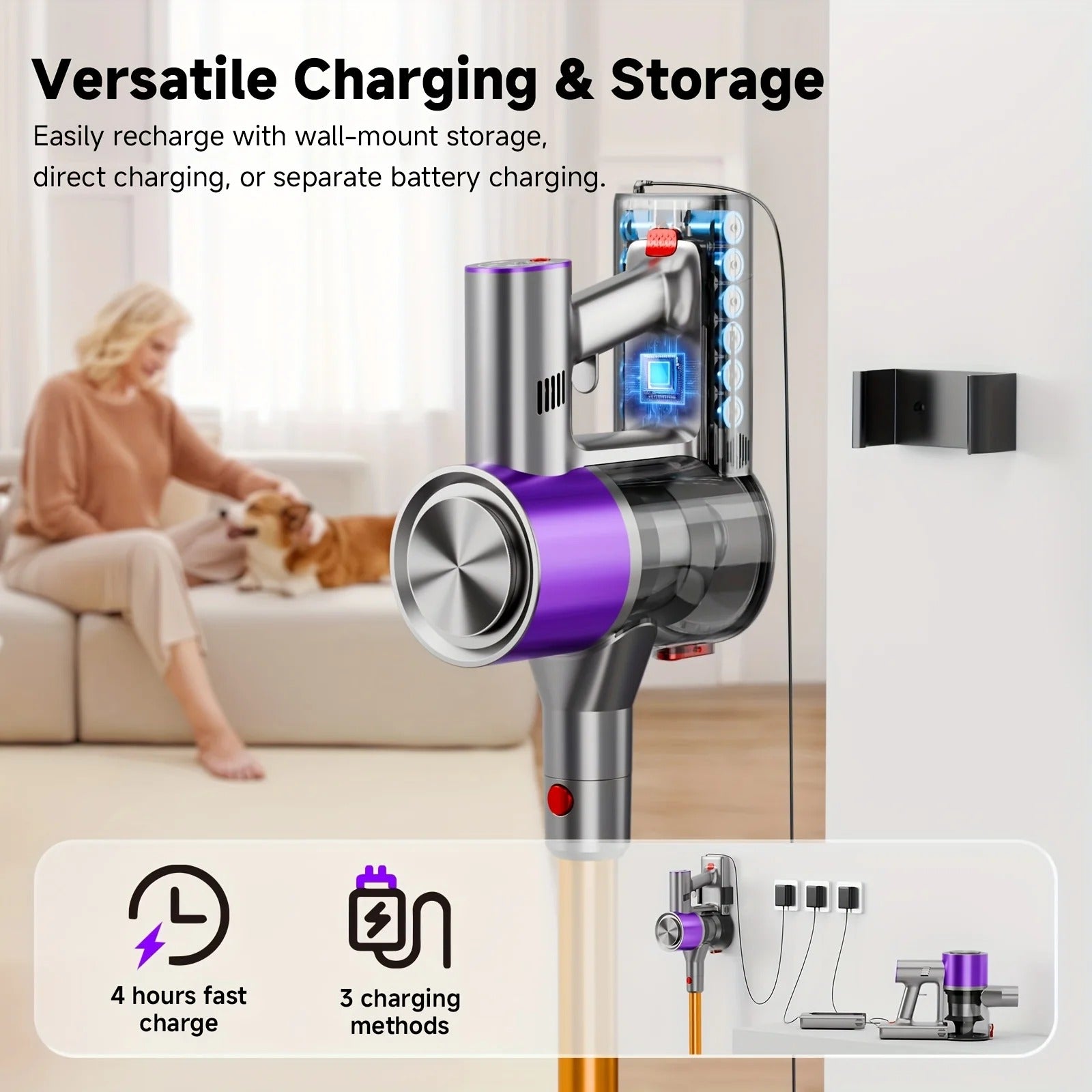 Cordless Lightweight Vacuum Cleaner 70 kPa