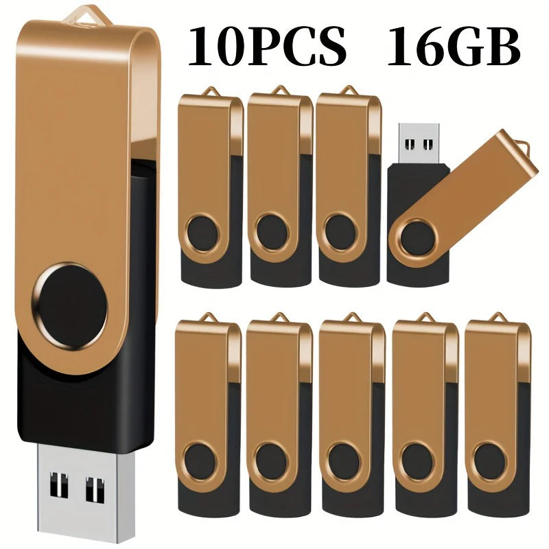 Swivel USB Flash Drive 10-Pack