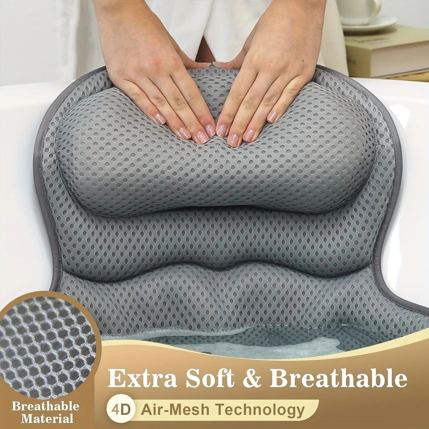Bath Pillow with Neck Support