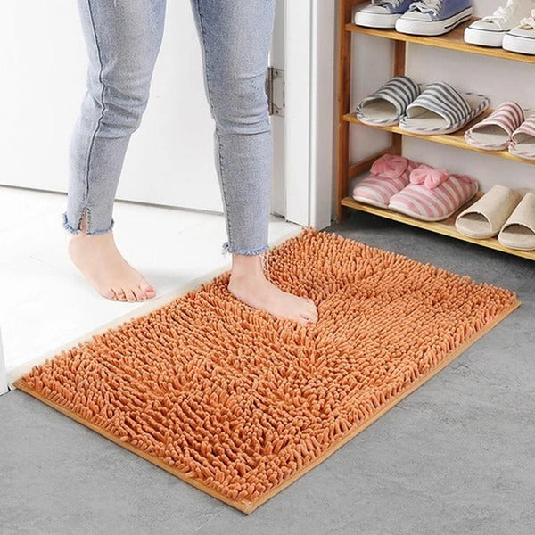 Soft Chenille Bath Mat with Memory Foam