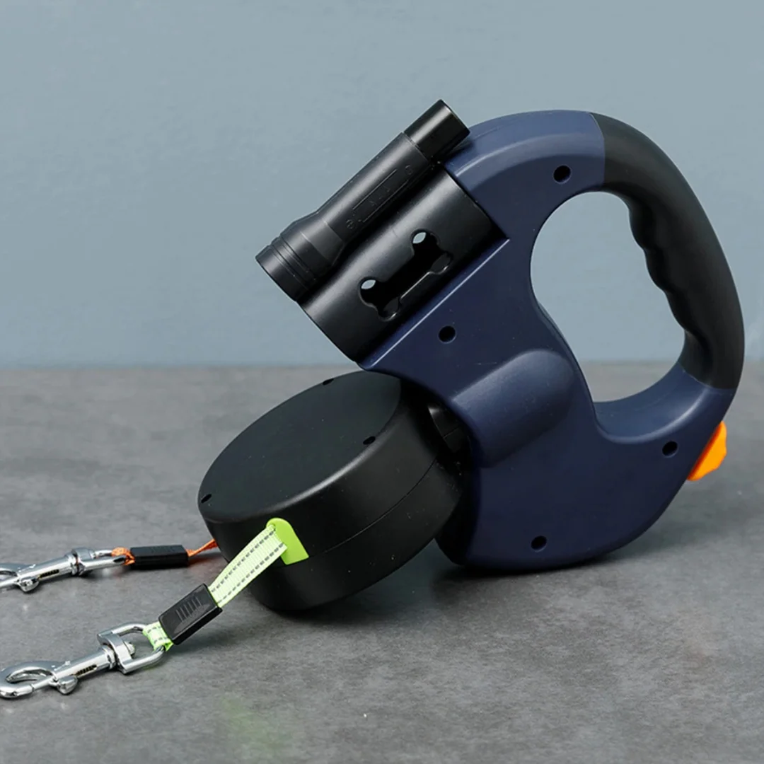 Double Dog Leash with LED Light