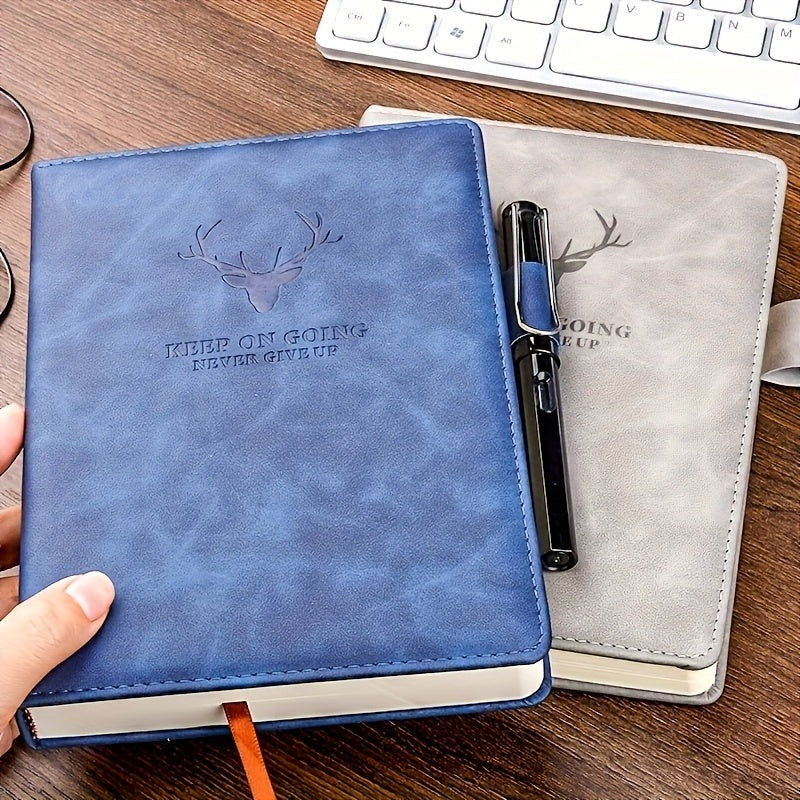 360-Page Faux Leather Notebook with Bookmark
