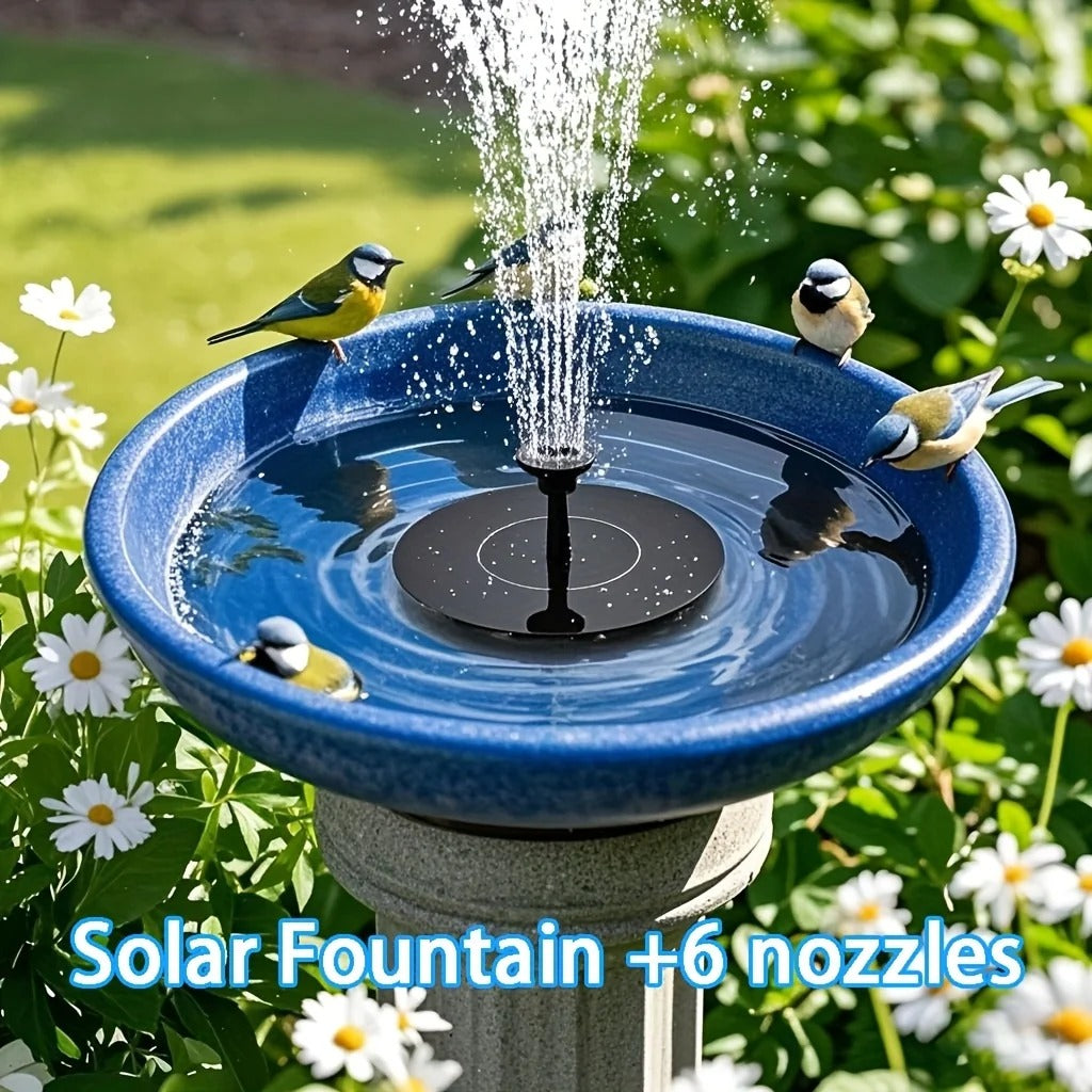 Solar-Powered Floating Fountain with 6 Spray Nozzles