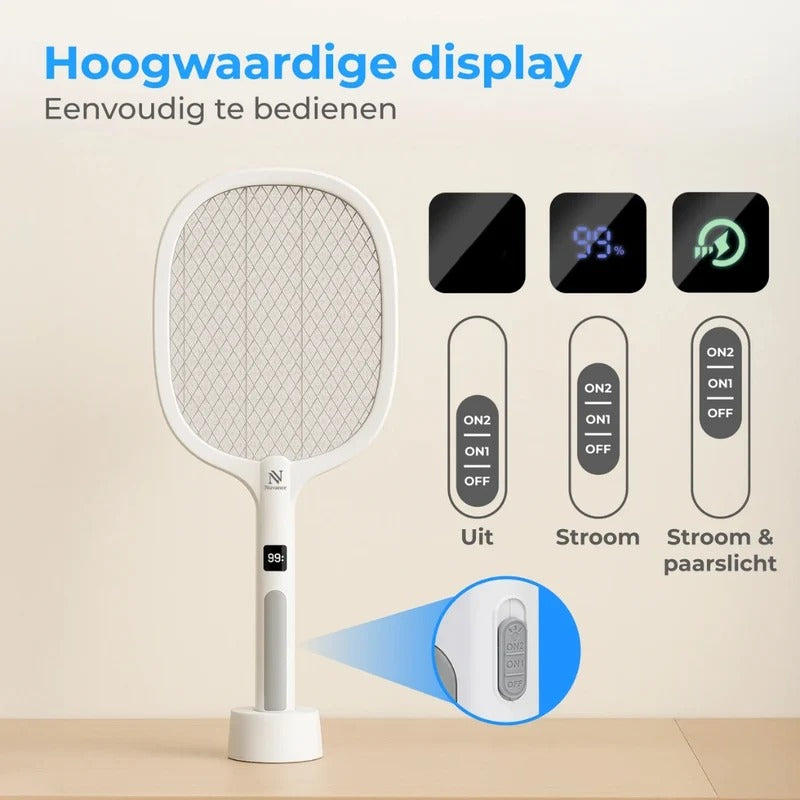 Rechargeable Electric Fly Swatter with UV Light