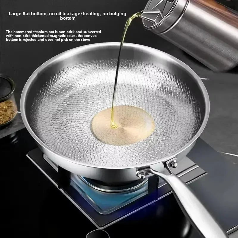 Titanium Non-Stick Frying Pan, Hammered Finish