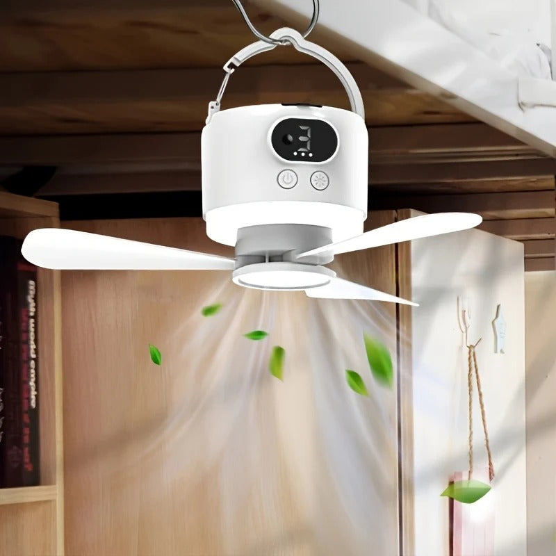 Rechargeable Camping Fan with Emergency Light