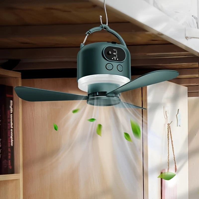 Rechargeable Camping Fan with Emergency Light