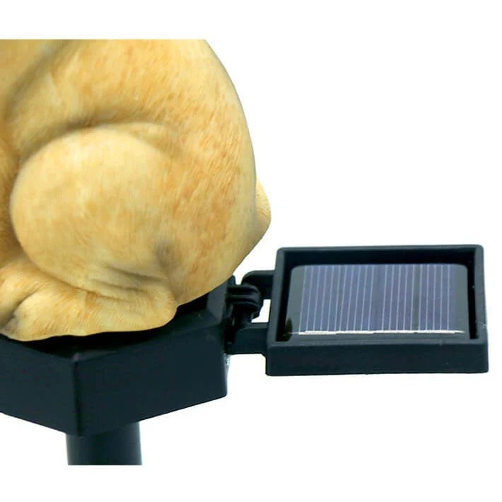 Puppy Solar Garden Lamp Yellow