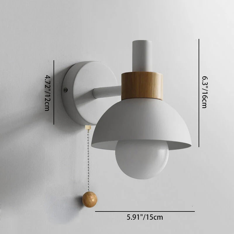 Nordic Macaron Globe Glass Wall Sconce for Living Room and Bedroom