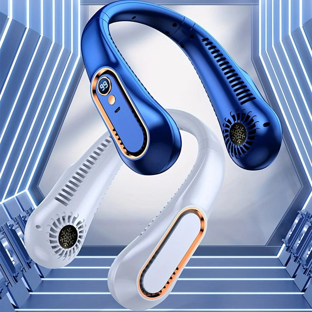 Bladeless Neck Fan with Digital Display