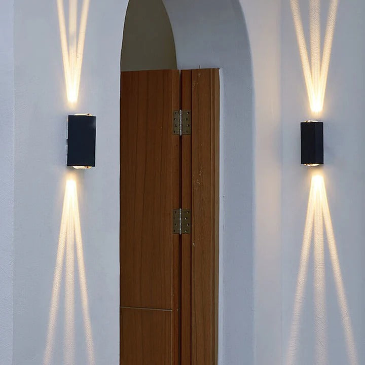 Modern Minimalist Black Aluminum Rectangular LED Wall Sconce