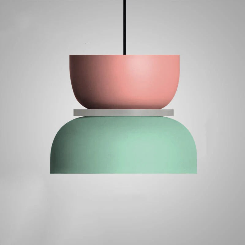 Nordic Colorful Macaron Metal Pendant Light for Living Room