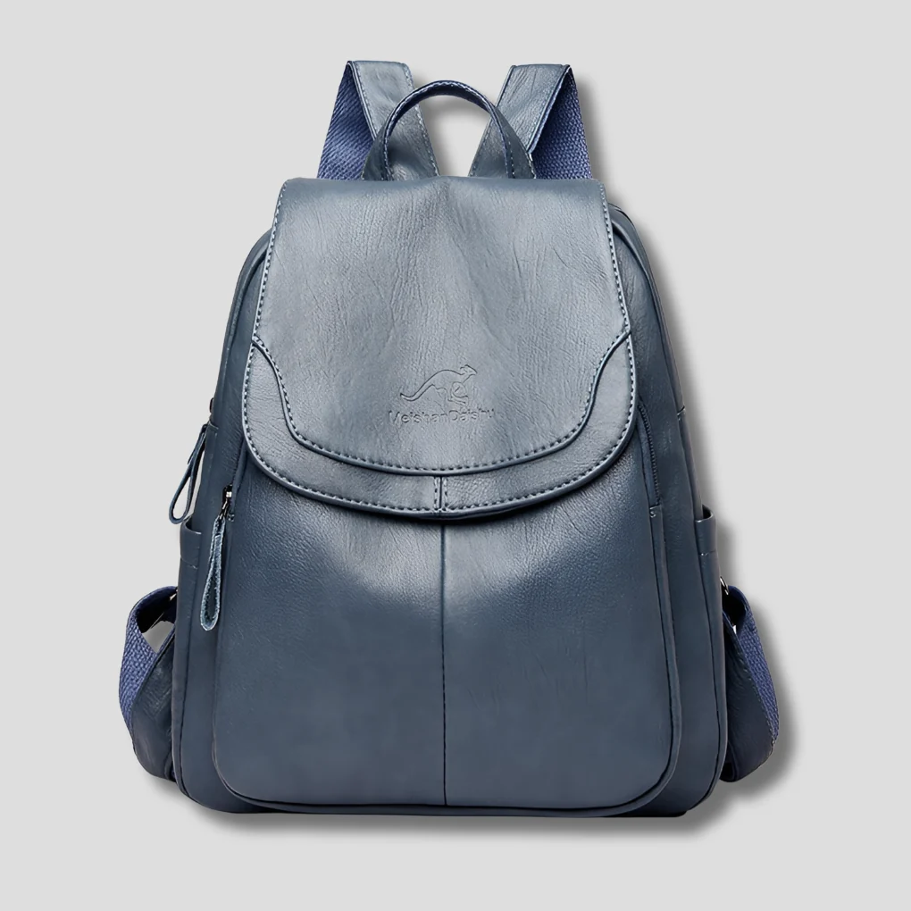 Women's Embossed Leather Backpack