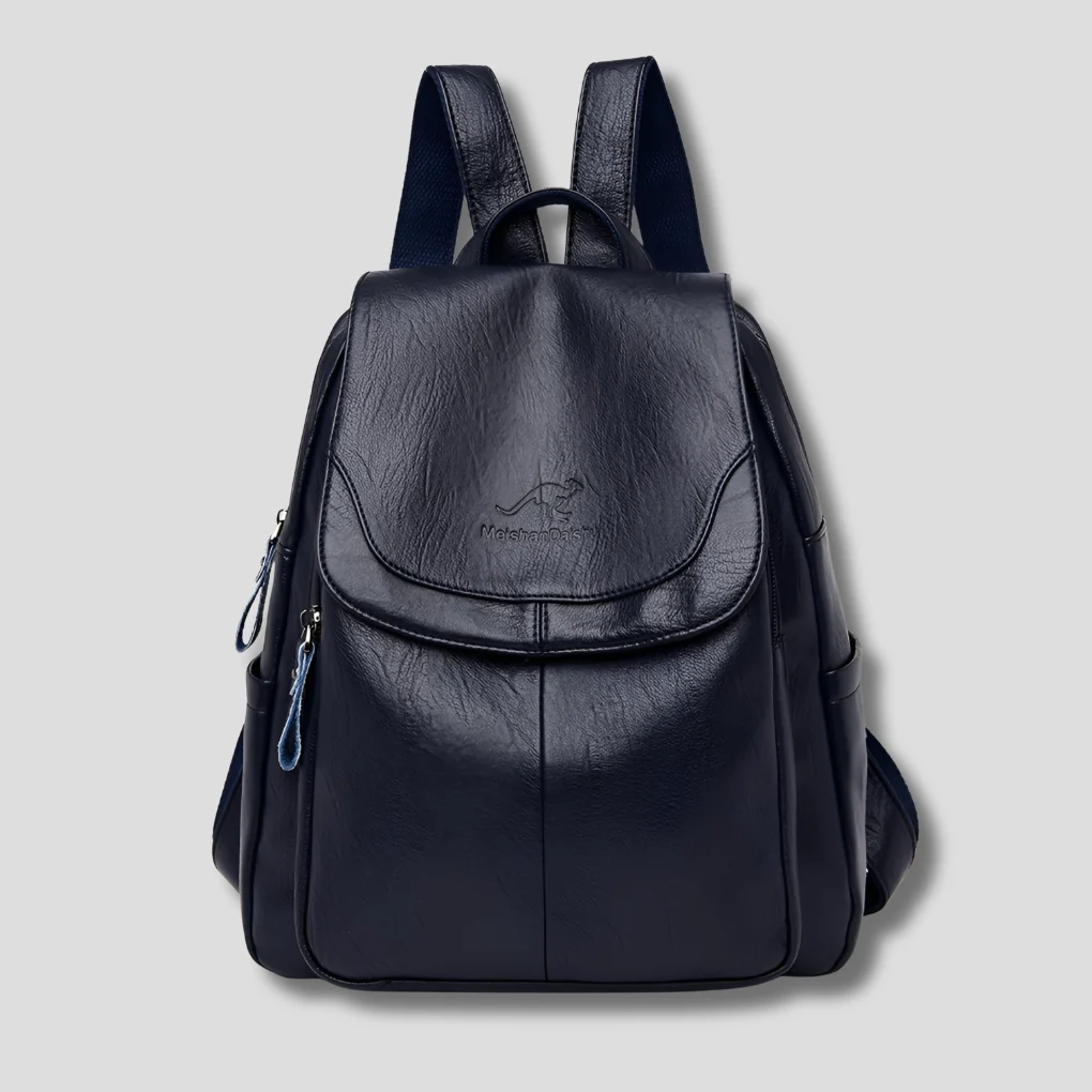 Women's Embossed Leather Backpack