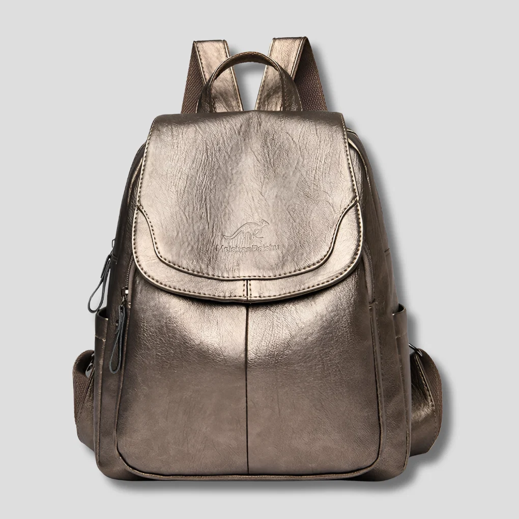 Women's Embossed Leather Backpack