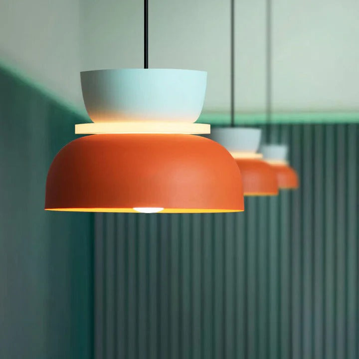 Nordic Colorful Macaron Metal Pendant Light for Living Room