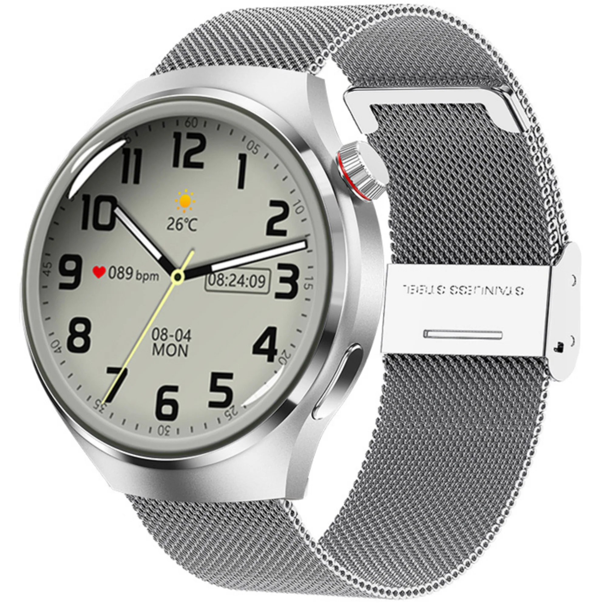 Smartwatch with AMOLED Display and Heart Rate Tracking