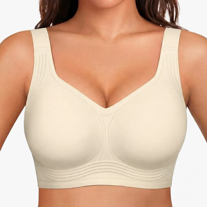 Seamless Wireless Gel-Strip Support Bra