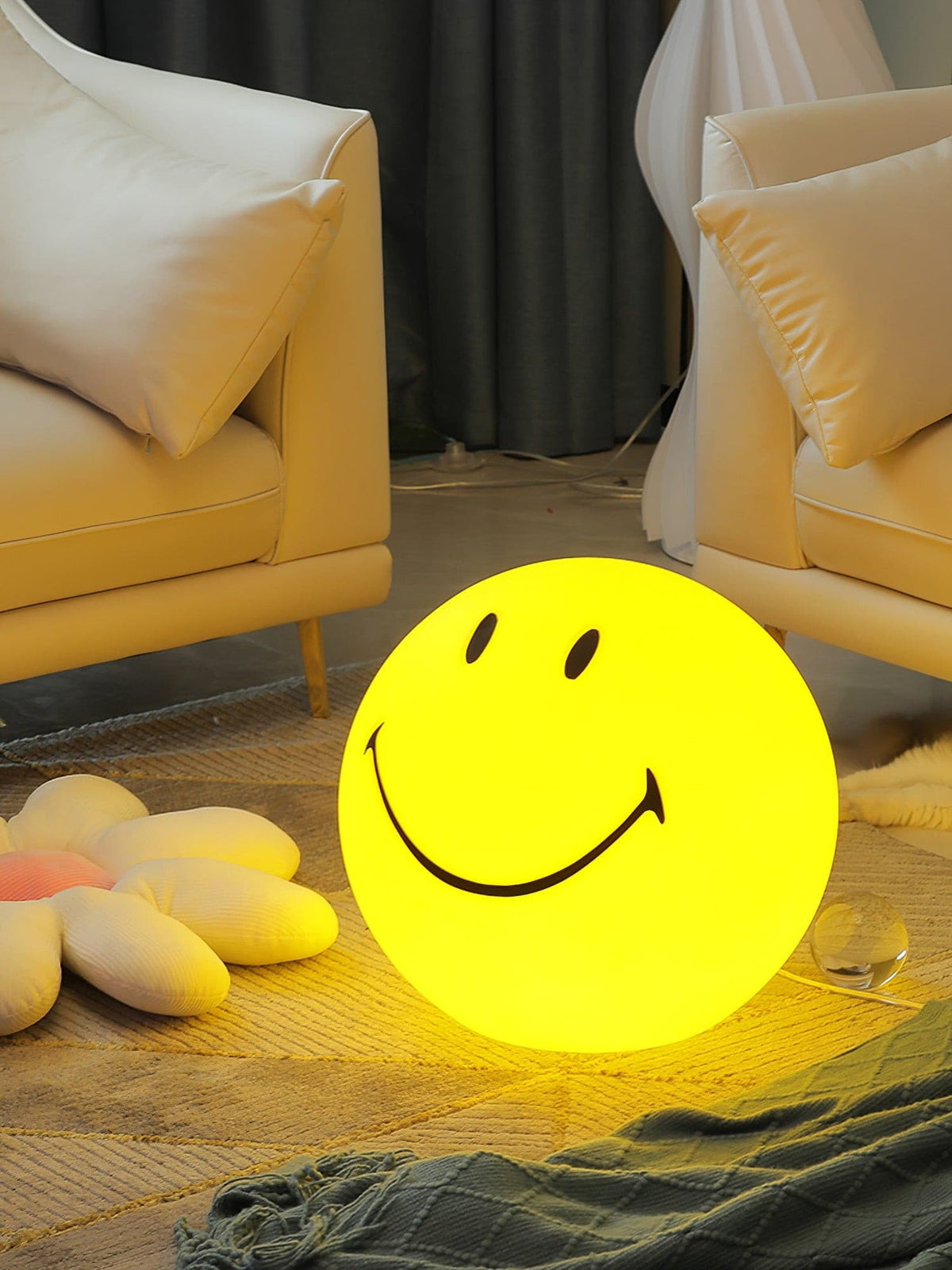 Cheerful Glow Night Light for Kids — Dimmable LED Yellow Lamp