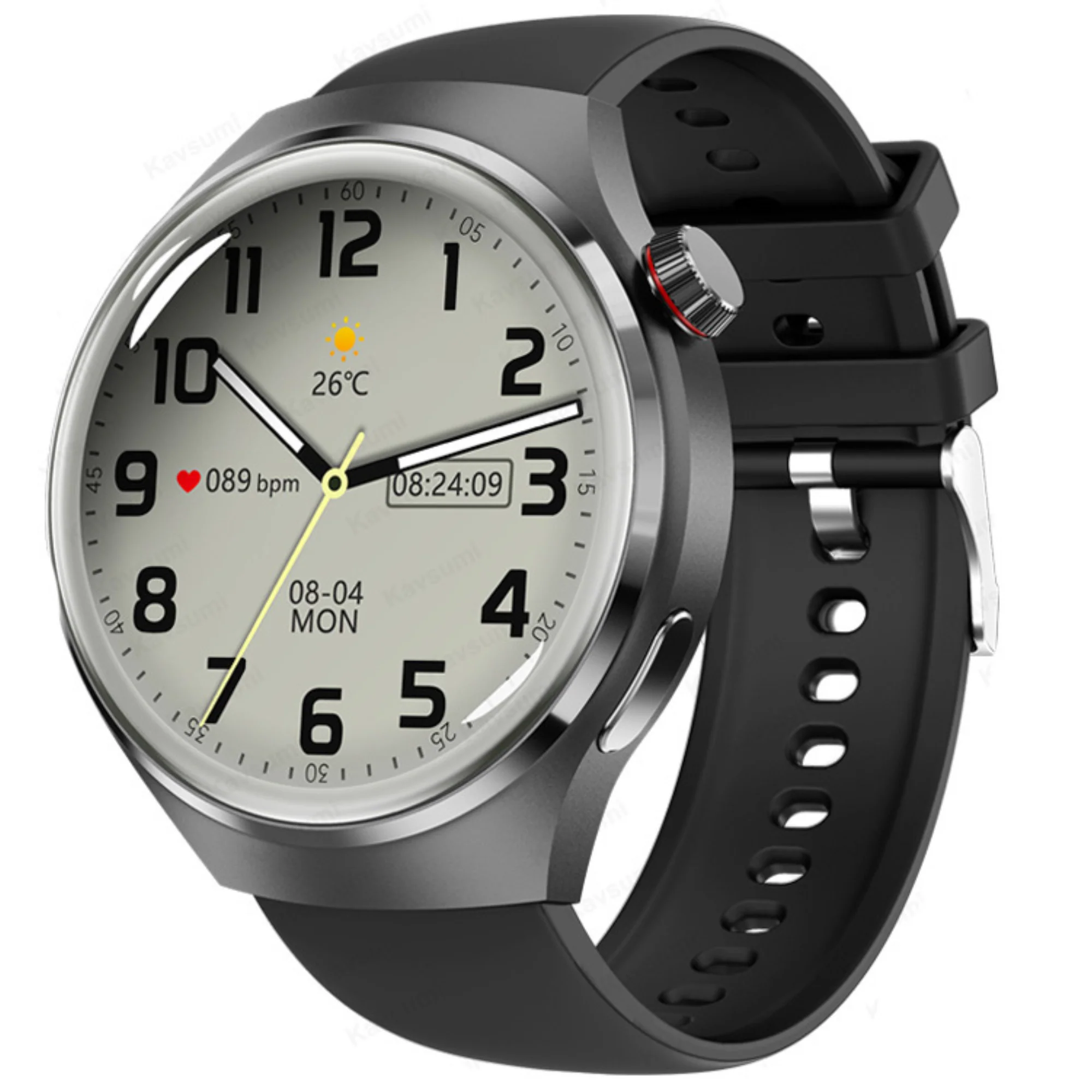 Smartwatch with AMOLED Display and Heart Rate Tracking