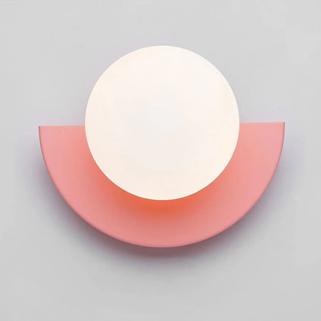 Modern Minimalist Glass Globe Iron Wall Sconce for Living Room and Bedroom