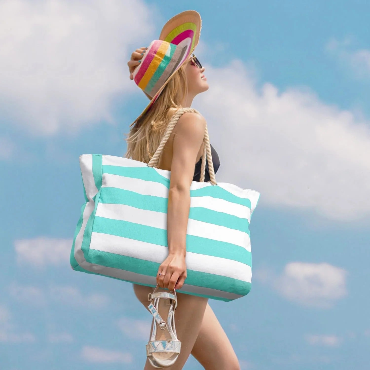 Water-Repellent Beach Tote Bag