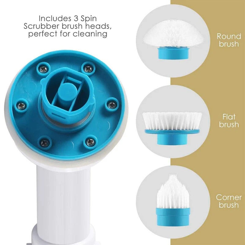Cordless Spin Scrubber with 3 Brush Heads