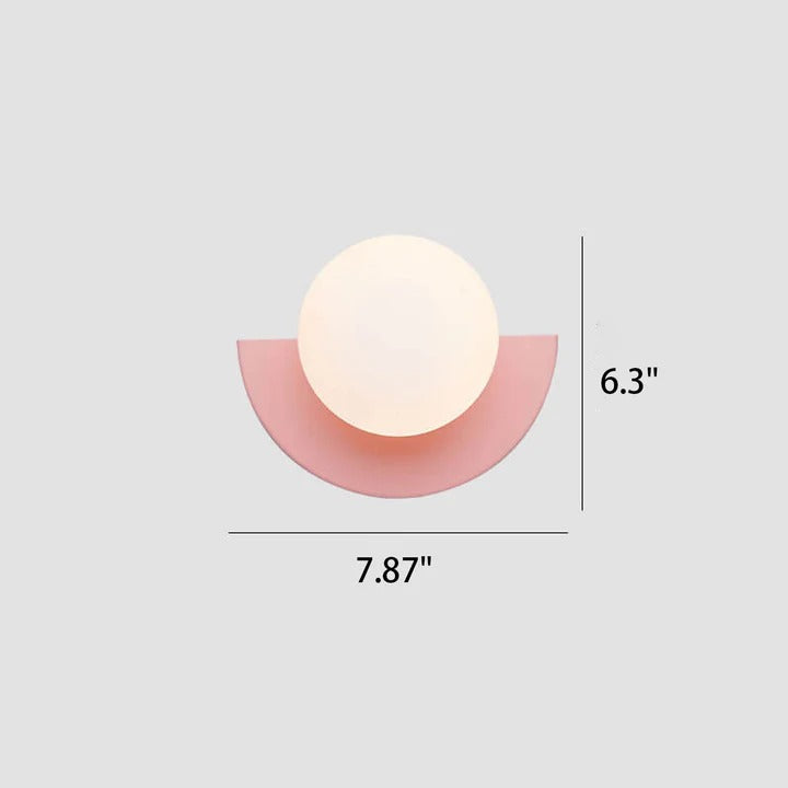 Colorful Glass Ball Wall Light for Bedroom and Living Room