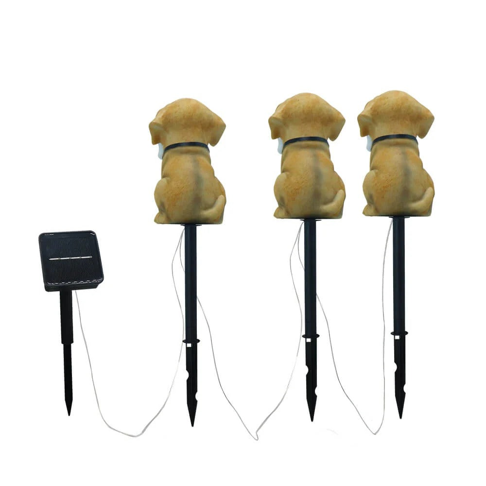 Puppy Solar Garden Lamp Yellow