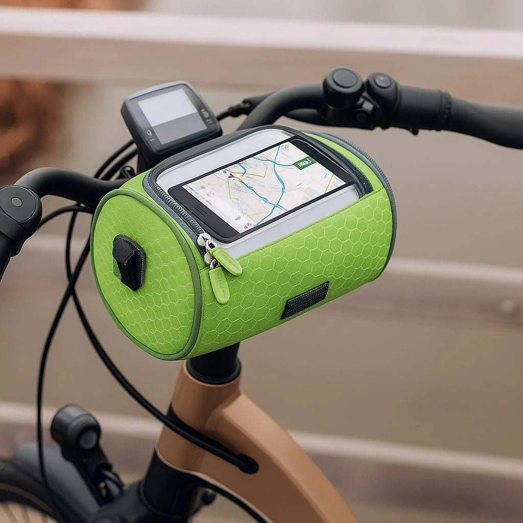 Waterproof Bicycle Handlebar Bag with Touchscreen Phone Window